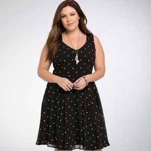 🖤Torrid Heart Chiffon Skater Dress🖤